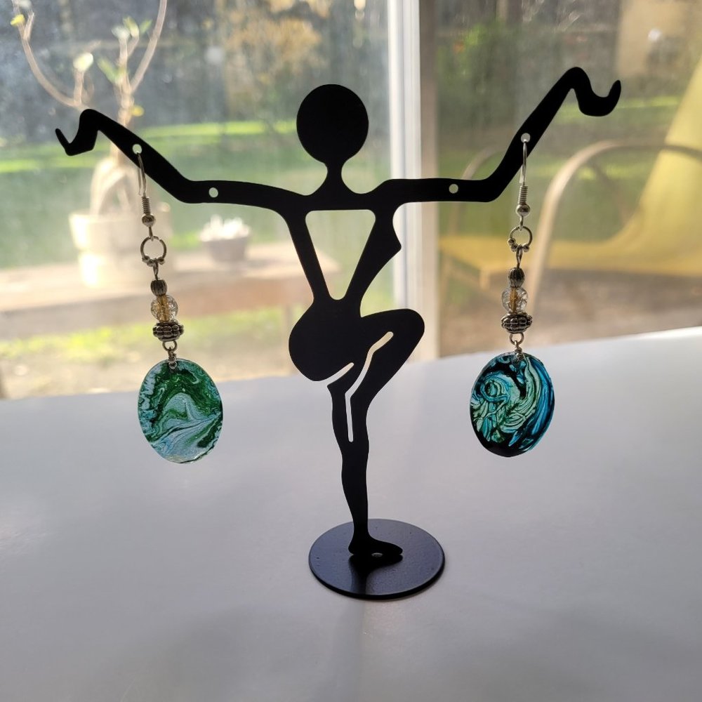 Earrings jewelry Resin Handmade